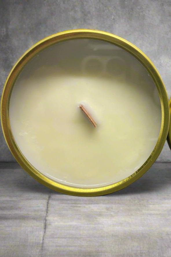 8 Oz Double Wooden Wick Soy Candle